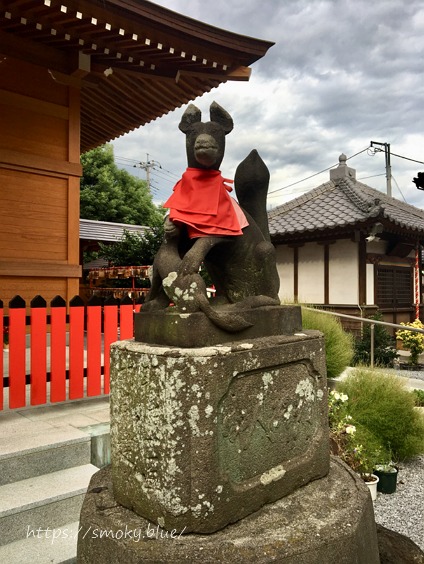 於菊稲荷神社の狛狐